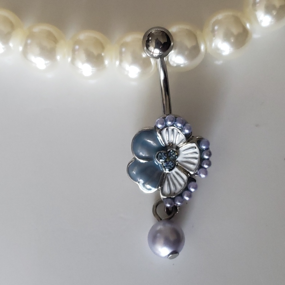 🆕️ Purple Flower Belly Ring